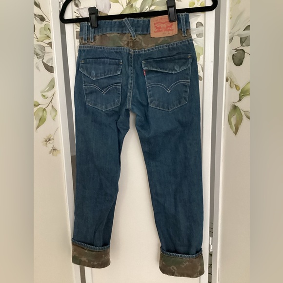 ♦️Boys Levi’s 511 Slim jeans Sz 10 camo trim EUC flap pockets camouflage - Picture 2 of 6